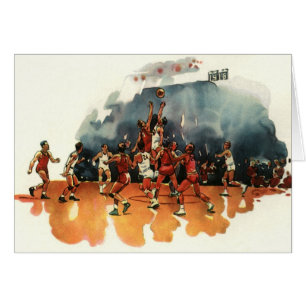 Vintages Basketballspiel, Basketballspieler