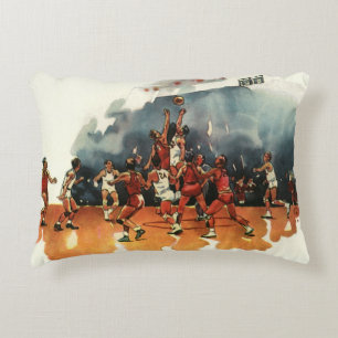 Vintages Basketballspiel, Basketballspieler Dekokissen