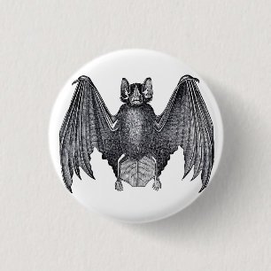 Vintages Bat Gothic Punk Button Button