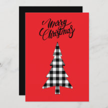 Vintages Bauernhaus Schwarz-weiß Buffalo Karo Tree