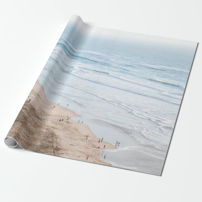 VINTAGES BEACH-FOTO GESCHENKPAPIER (Ungerollt)