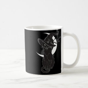 Vintages Beängstigendes Halloween-Katzenkostüm Hex Kaffeetasse