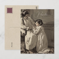 Vintages Bedtime Viktorianisch Girls Gebet Foto