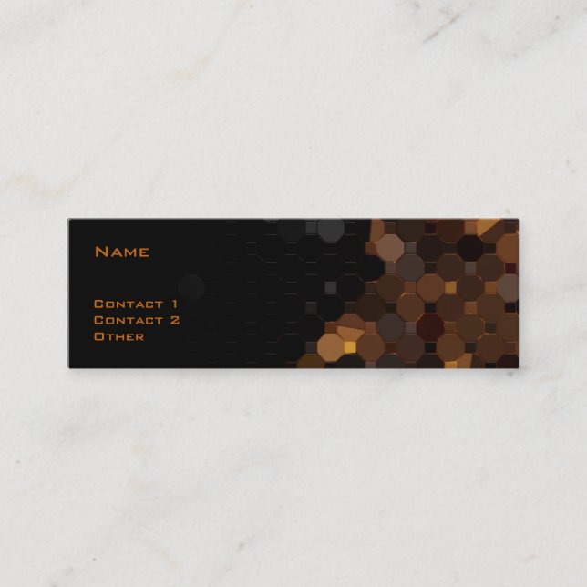 Vintages beflecktes Glas Mini Visitenkarte (Vorderseite)