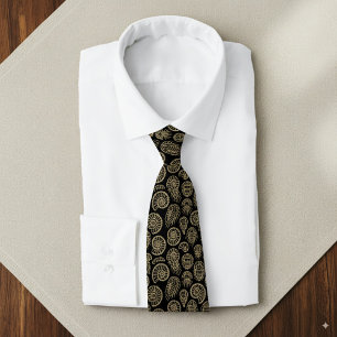 Vintages beige-fossiles Trilobit-Ammoniak-Muster Krawatte