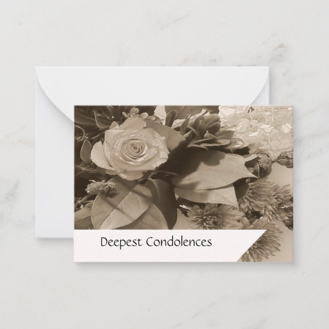 Vintages Beileid Mitteilungskarte (Vorderseite)