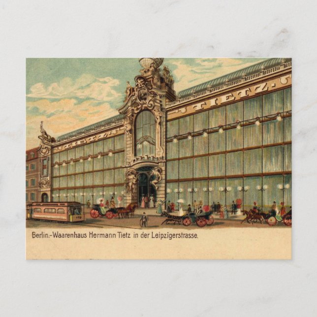 Vintages Berliner Viktorianisches Kaufhaus der 189 Postkarte (Vorderseite)