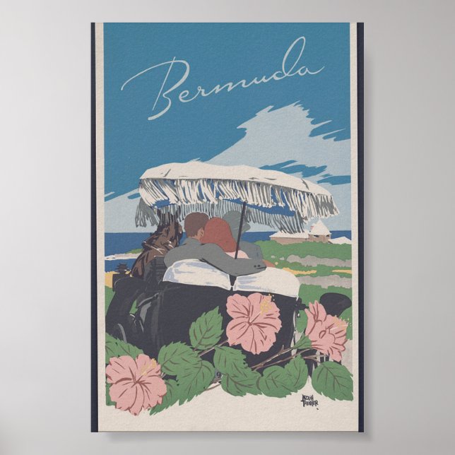 Vintages Bermuda Travel Poster (Vorne)
