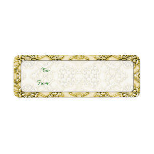 Vintages, besticktes Metallfoliendesign