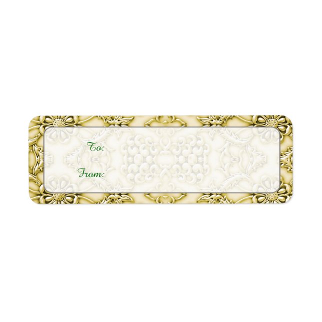 Vintages, besticktes Metallfoliendesign (Vorne)