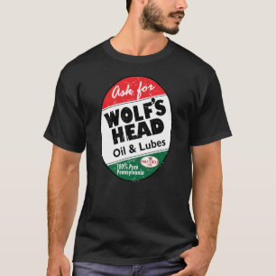 Vintages beunruhigt Wolfs Hauptzeichen T-Shirt
