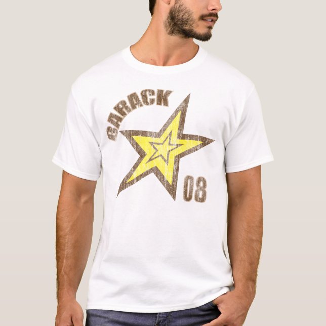 Vintages beunruhigtes grafisches T-Shirt Barack (Vorderseite)