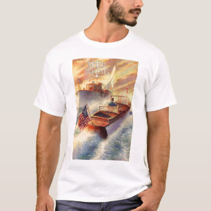 Vintages Bewegungsboots-T-Shirt T-Shirt