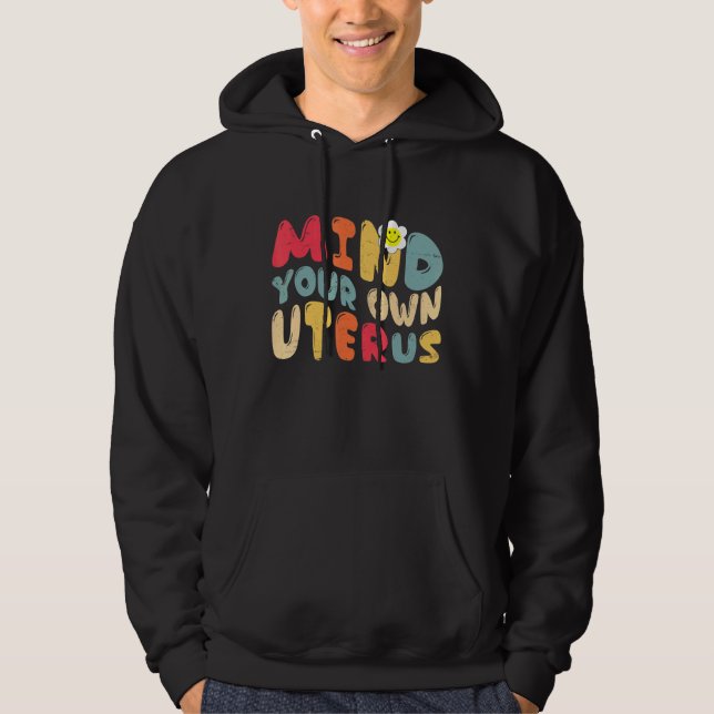 Vintages Bewusstsein: Ihr eigenes Uterus unterstüt Hoodie (Vorderseite)