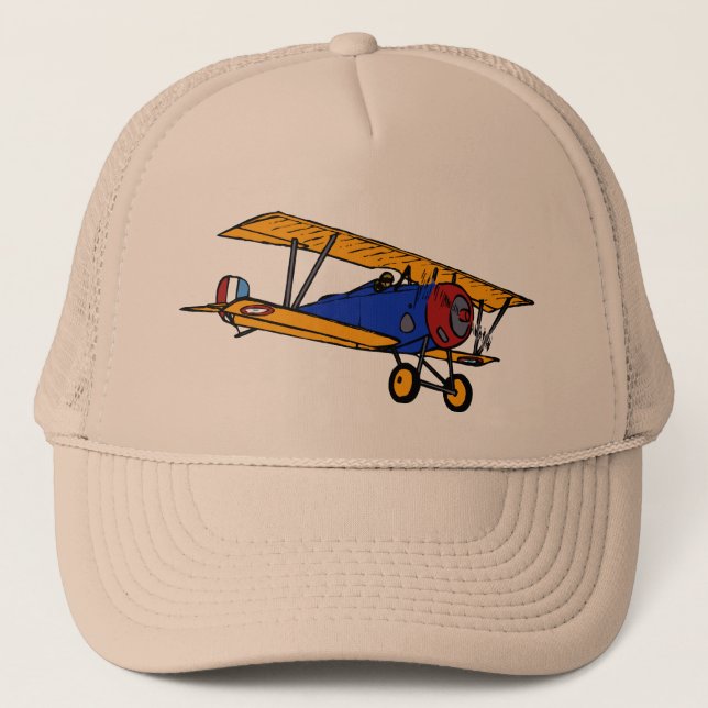 Vintages Bi-Flugzeug Truckerkappe (Vorderseite)