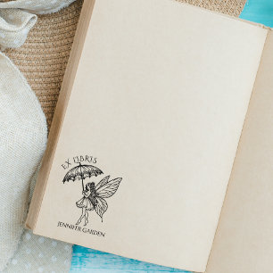 Vintages Bibliothekbuch Gummistempel