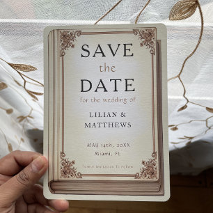 Vintages Bibliotheksbuch Save The Date