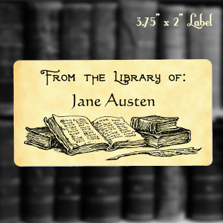 Vintages "Bibliothekslabel"
