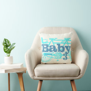 Vintages Bicycle Baby Sitzplatz Aqua Baby Boy Kiss Kissen