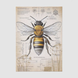 Vintages Bienendiagramm Seidenpapier