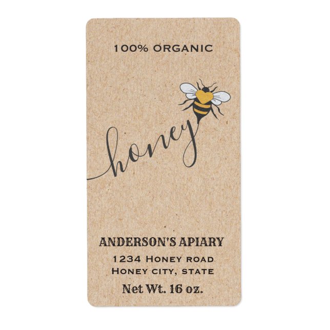 Vintages Bienenlogo der Kraft (Vorne)