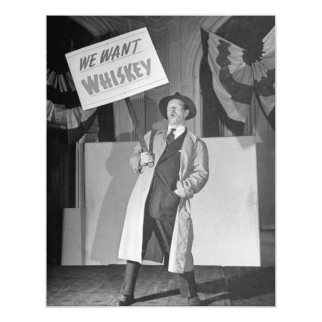 Vintages Bier-Verbot, Wir Wollte Bier-Verbot Fotodruck (Vorne)