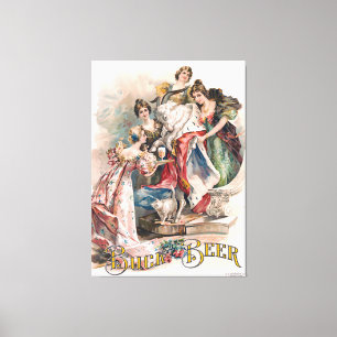 Vintages Bier-Werbeplakat Leinwanddruck