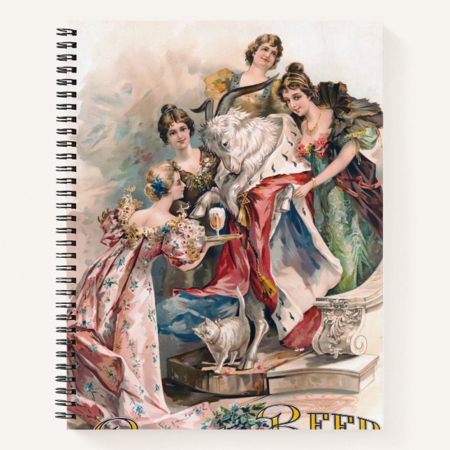 Vintages Bier-Werbeplakat Notizbuch (Vorderseite)