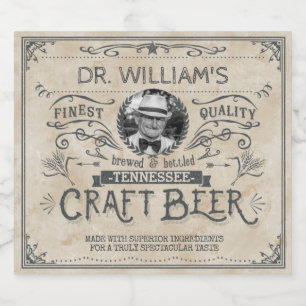 Vintages Bierbrauer-Foto Bierflaschenetikett