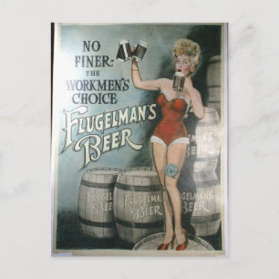 Vintages Bierposter, die Wahl der Arbeiter ist nic Postkarte