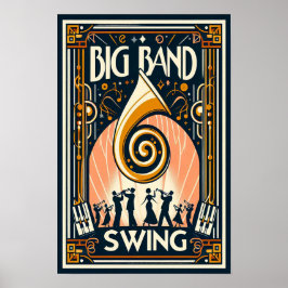 Vintages Big Band Swing-Poster Poster