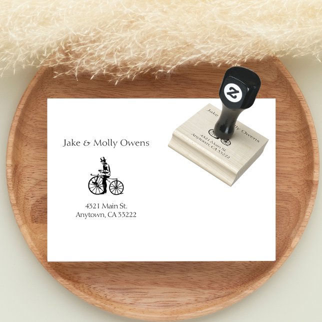 Vintages Bike Personalisiert Gummistempel (Von Creator hochgeladen)