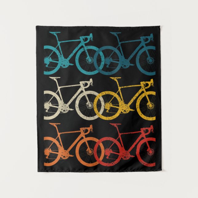 Vintages Bike Rad Racing Rad Wandteppich (Vorderseite)