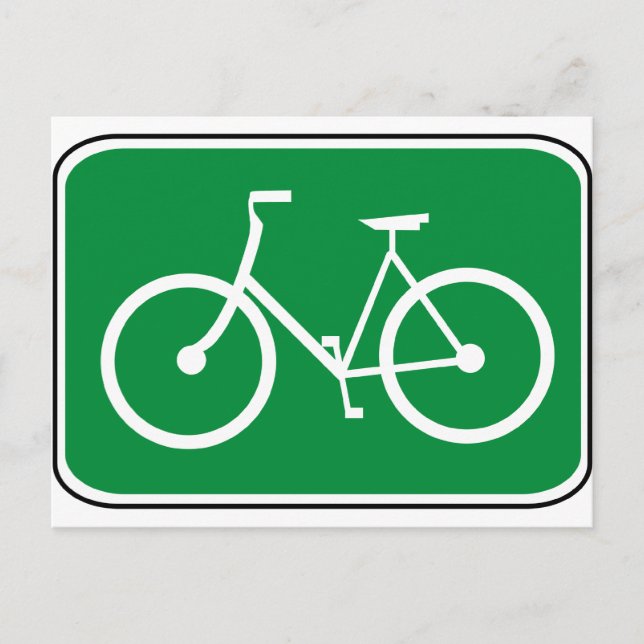 Vintages Bike-Zeichen Postkarte (Vorderseite)