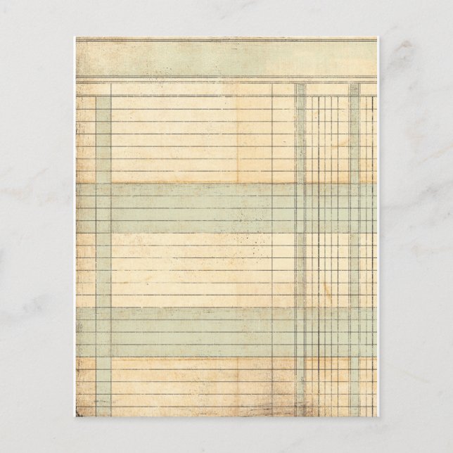 Vintages Bilanzblatt (Vorderseite)