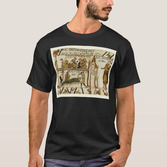 Vintages Bild der Replik, Bayeaux Tapisserie T-Shirt (Vorderseite)
