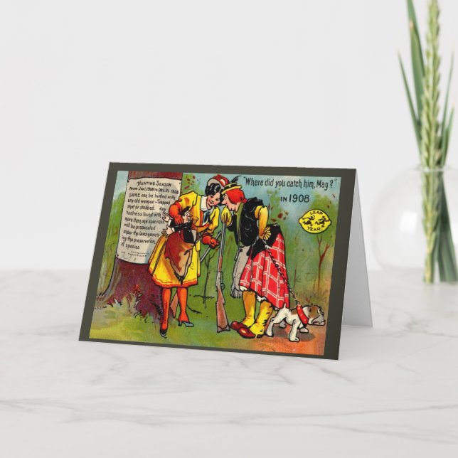 Vintages Bild der Replik, Schaltjahr 1908 Karte (Vorderseite)