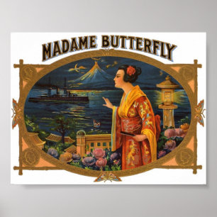 Vintages Bild - Madame Butterfly Poster