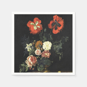 Vintages Bild Stillleben mit Blume Serviette