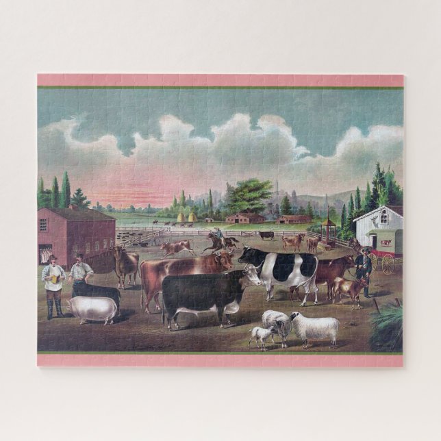 Vintages Bild von Landtieren (Horizontal)