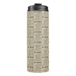 Vintages Bingo-Kartenmuster Thermosbecher