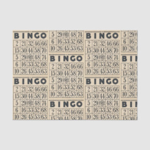 Vintages Bingokartenpapier Seidenpapier