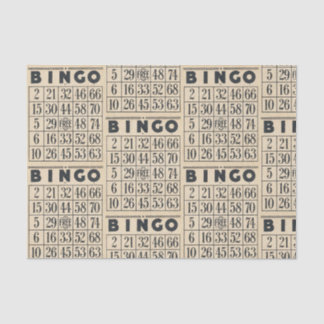 Vintages Bingokartenpapier Seidenpapier