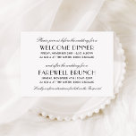 Vintages Black Art Deco Begleitkarte<br><div class="desc">Die Vintage Stilkarte lädt zum Begrüßungsessen vor der Hochzeit und zum Brunch nach der Hochzeit ein. Diese Einschließkarte für Gäste außerhalb der Stadt bietet elegante und glamouröse Schriftart im Deko-Stil,  ein klassisches Schwarz-Weiß-Farbschema und Texte,  die für Ihre spezifischen Bedürfnisse personalisiert sein können.</div>