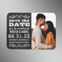 Vintages Black Chalkboard-Foto Save the Date
