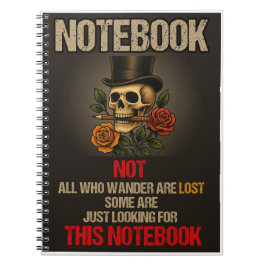 Vintages Black Cover Notebook Skull Gothic 6.5x8.7 Notizblock