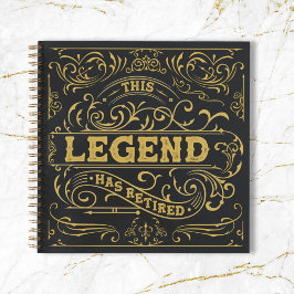 Vintages Black Gold Legende Gästebuch Notizbuch