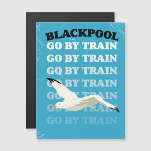 Vintages Blackpool-Strandposter Magnetkarte