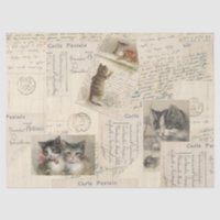 Vintages Blatt auf Postkarte, französisches Gewebe