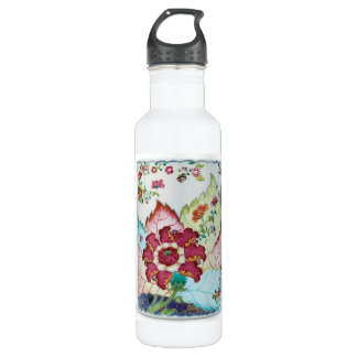 Vintages Blätterblatt Edelstahlflasche